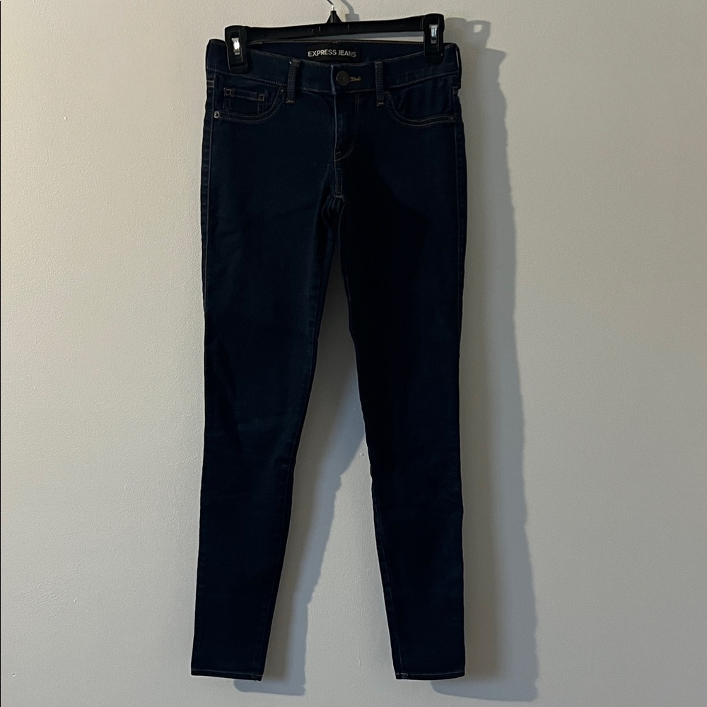 Express Women's Dark Indigo Skinny Jeans